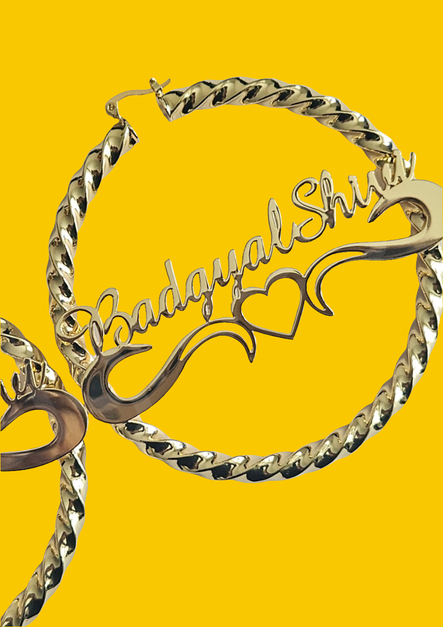 Badgyal Twist Earrings by Bareslang